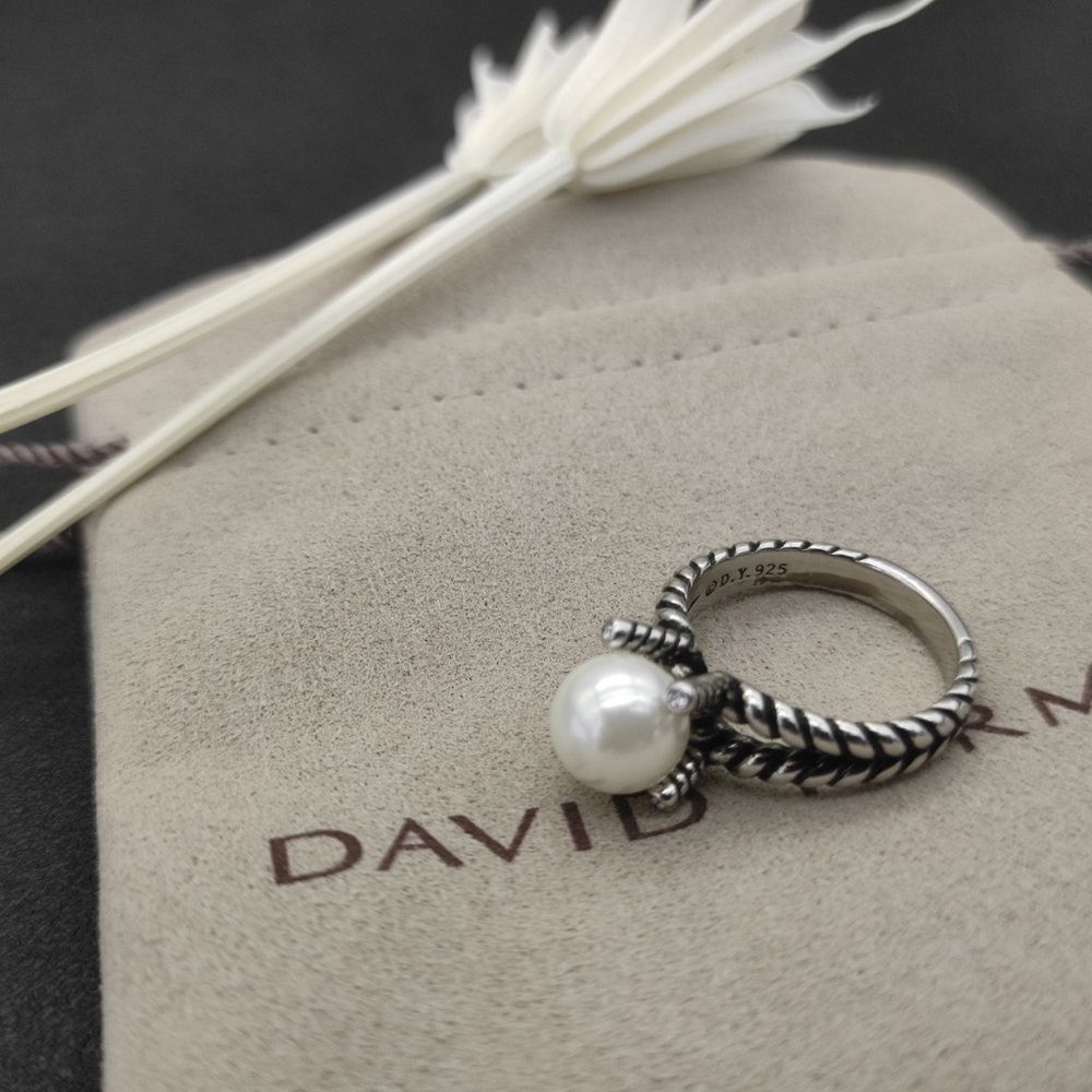 Authentic David Yurman Pearl Cable Ring
